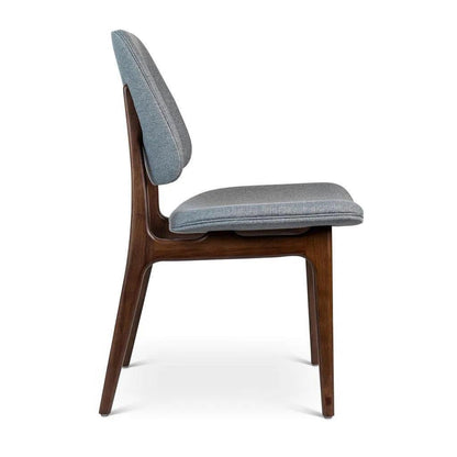 Ariel Boucle Wood Armless Side Chair - LOOMLAN - Urbia - Dining Chairs