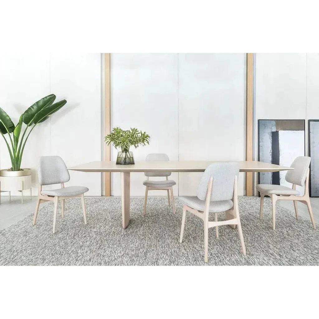 Ariel Boucle Wood Armless Side Chair - LOOMLAN - Urbia - Dining Chairs