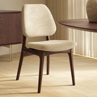 Ariel Boucle Wood Armless Side Chair - LOOMLAN - Urbia - Dining Chairs