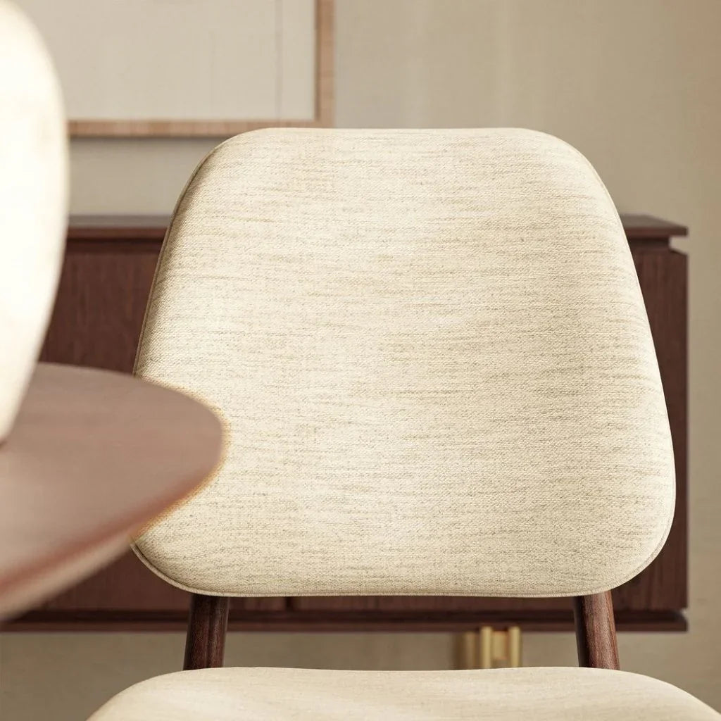 Ariel Boucle Wood Armless Side Chair - LOOMLAN - Urbia - Dining Chairs