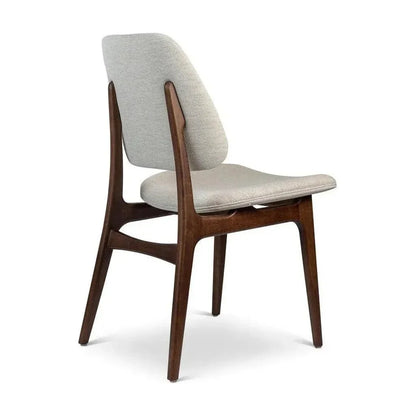 Ariel Boucle Wood Armless Side Chair - LOOMLAN - Urbia - Dining Chairs