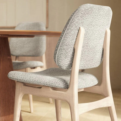 Ariel Boucle Wood Armless Side Chair - LOOMLAN - Urbia - Dining Chairs