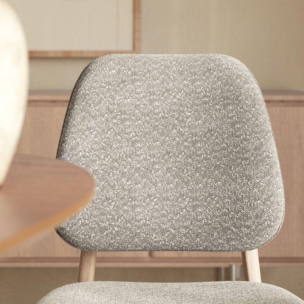 Ariel Boucle Wood Armless Side Chair - LOOMLAN - Urbia - Dining Chairs