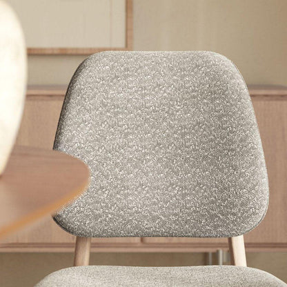 Ariel Boucle Wood Armless Side Chair - LOOMLAN - Urbia - Dining Chairs
