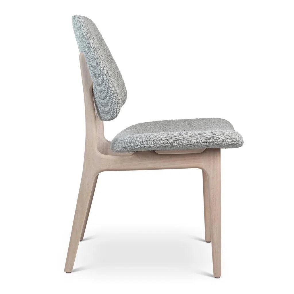 Ariel Boucle Wood Armless Side Chair - LOOMLAN - Urbia - Dining Chairs