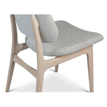 Ariel Boucle Wood Armless Side Chair - LOOMLAN - Urbia - Dining Chairs