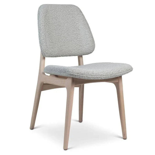 Ariel Boucle Wood Armless Side Chair - LOOMLAN - Urbia - Dining Chairs