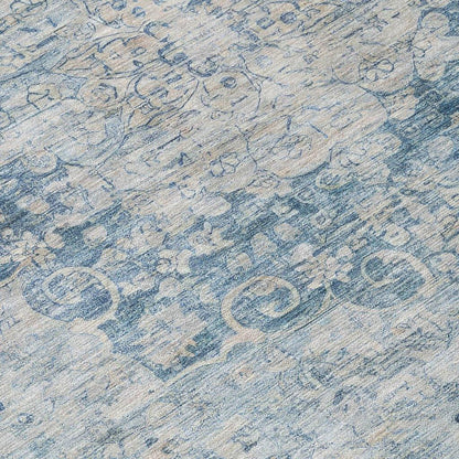 Arienne Blue Washable Indoor - Outdoor Rug - LOOMLAN - LOOMLAN Rugs - Outdoor Rugs
