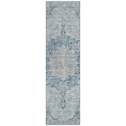 Arienne Blue Washable Indoor - Outdoor Rug - LOOMLAN - LOOMLAN Rugs - Outdoor Rugs