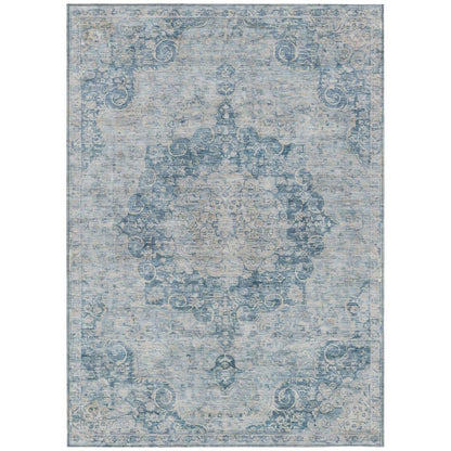 Arienne Blue Washable Indoor - Outdoor Rug - LOOMLAN - LOOMLAN Rugs - Outdoor Rugs