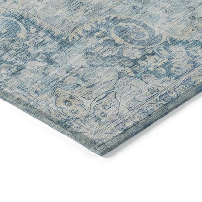 Arienne Blue Washable Indoor - Outdoor Rug - LOOMLAN - LOOMLAN Rugs - Outdoor Rugs