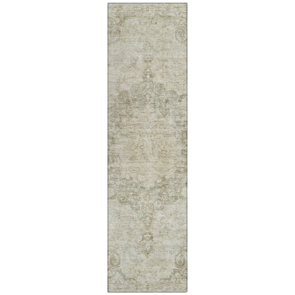 Arienne Green Washable Indoor - Outdoor Rug - LOOMLAN - LOOMLAN Rugs - Outdoor Rugs