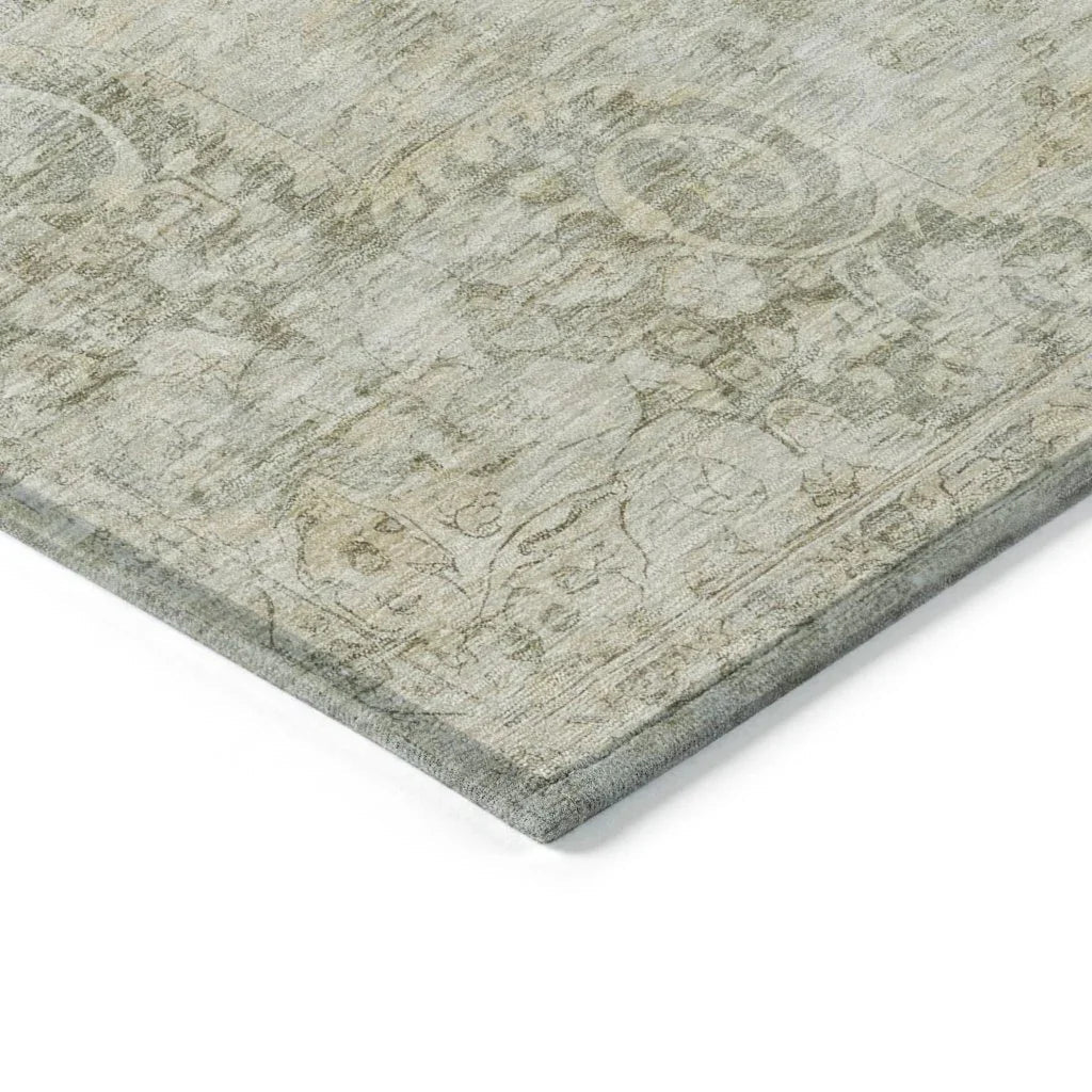 Arienne Green Washable Indoor - Outdoor Rug - LOOMLAN - LOOMLAN Rugs - Outdoor Rugs