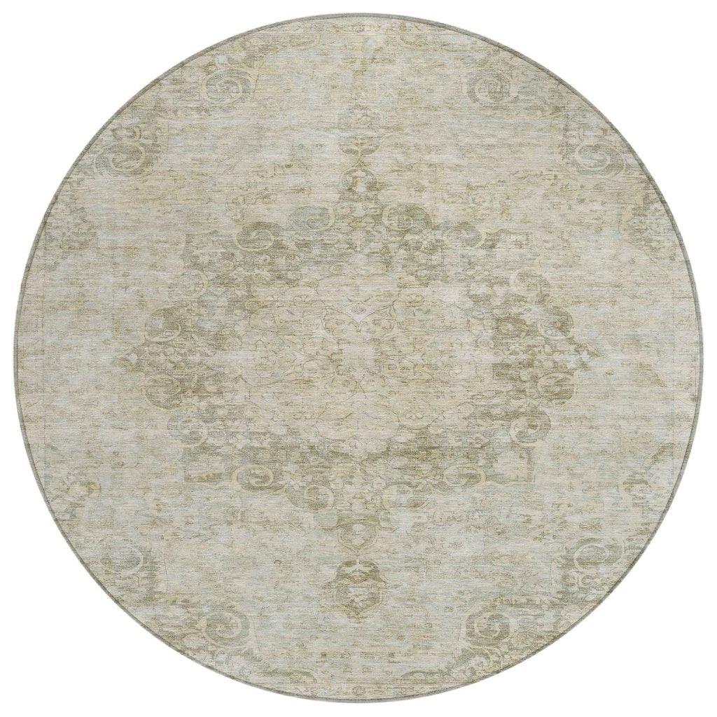 Arienne Green Washable Indoor - Outdoor Rug - LOOMLAN - LOOMLAN Rugs - Outdoor Rugs