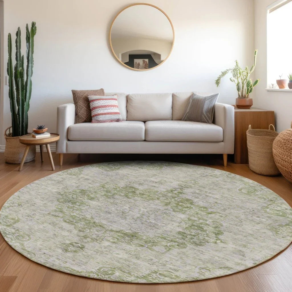 Arienne Olive Washable Indoor - Outdoor Rug - LOOMLAN - LOOMLAN Rugs - Outdoor Rugs