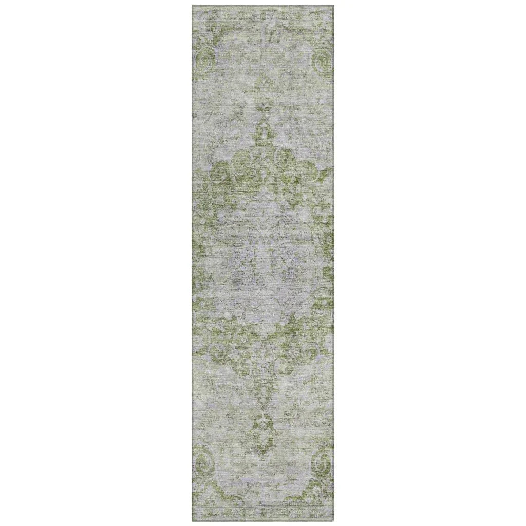 Arienne Olive Washable Indoor - Outdoor Rug - LOOMLAN - LOOMLAN Rugs - Outdoor Rugs