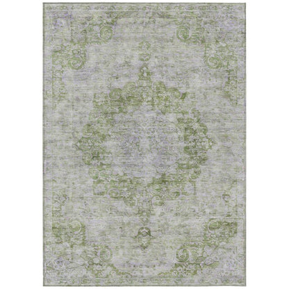 Arienne Olive Washable Indoor - Outdoor Rug - LOOMLAN - LOOMLAN Rugs - Outdoor Rugs