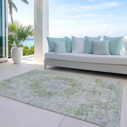 Arienne Olive Washable Indoor - Outdoor Rug - LOOMLAN - LOOMLAN Rugs - Outdoor Rugs