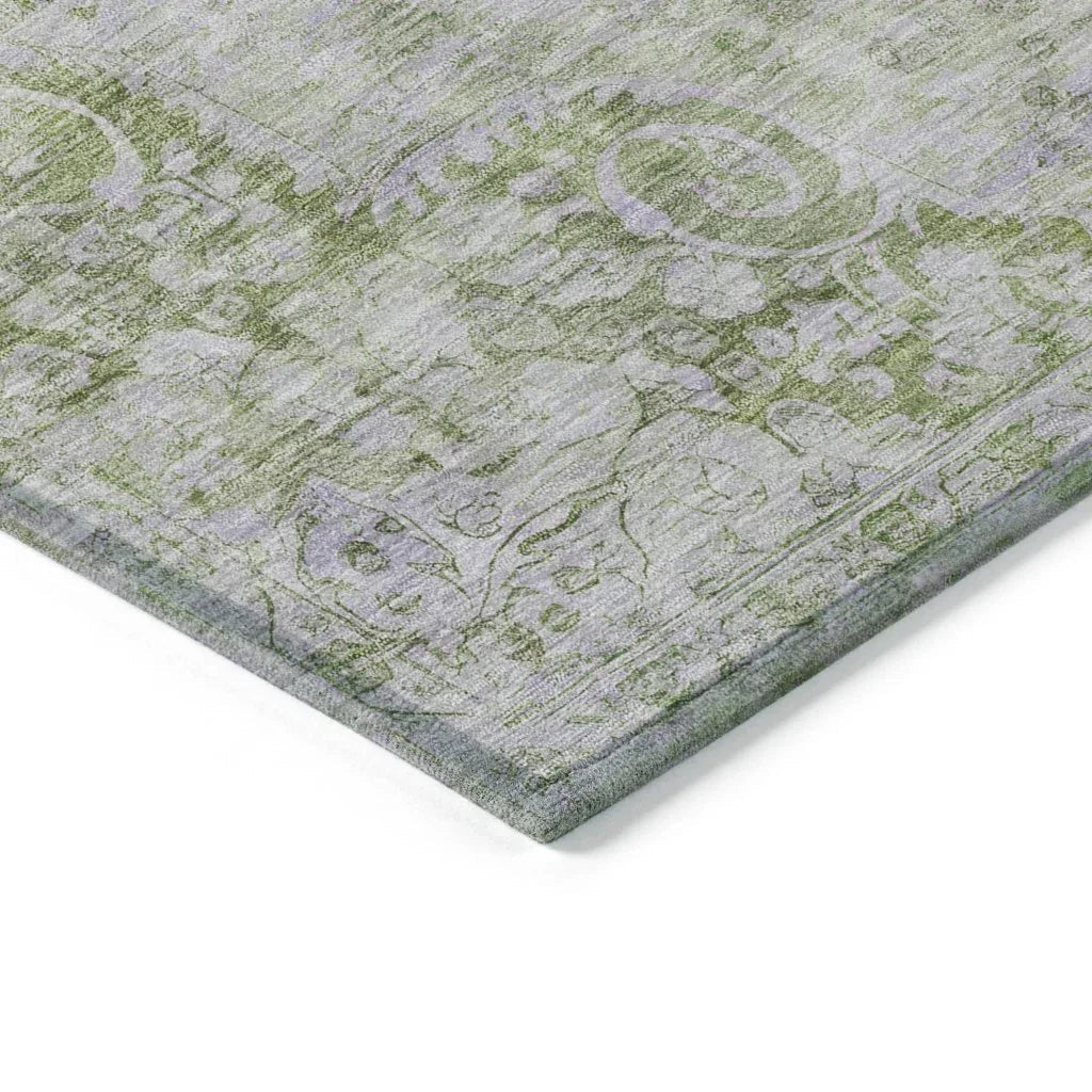 Arienne Olive Washable Indoor - Outdoor Rug - LOOMLAN - LOOMLAN Rugs - Outdoor Rugs
