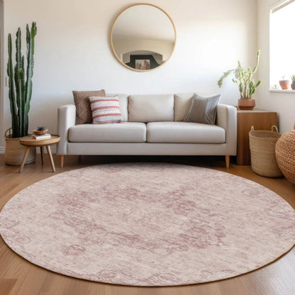 Arienne Pink Washable Indoor - Outdoor Rug - LOOMLAN - LOOMLAN Rugs - Outdoor Rugs