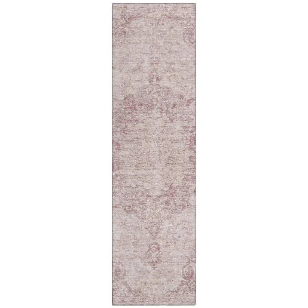 Arienne Pink Washable Indoor - Outdoor Rug - LOOMLAN - LOOMLAN Rugs - Outdoor Rugs
