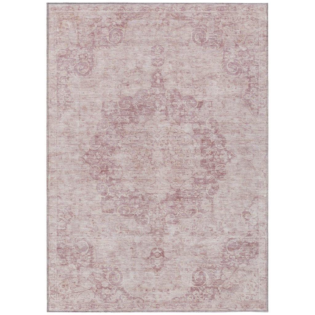 Arienne Pink Washable Indoor - Outdoor Rug - LOOMLAN - LOOMLAN Rugs - Outdoor Rugs