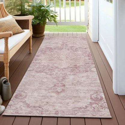 Arienne Pink Washable Indoor - Outdoor Rug - LOOMLAN - LOOMLAN Rugs - Outdoor Rugs