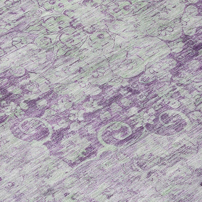 Arienne Purple Washable Indoor - Outdoor Rug - LOOMLAN - LOOMLAN Rugs - Outdoor Rugs