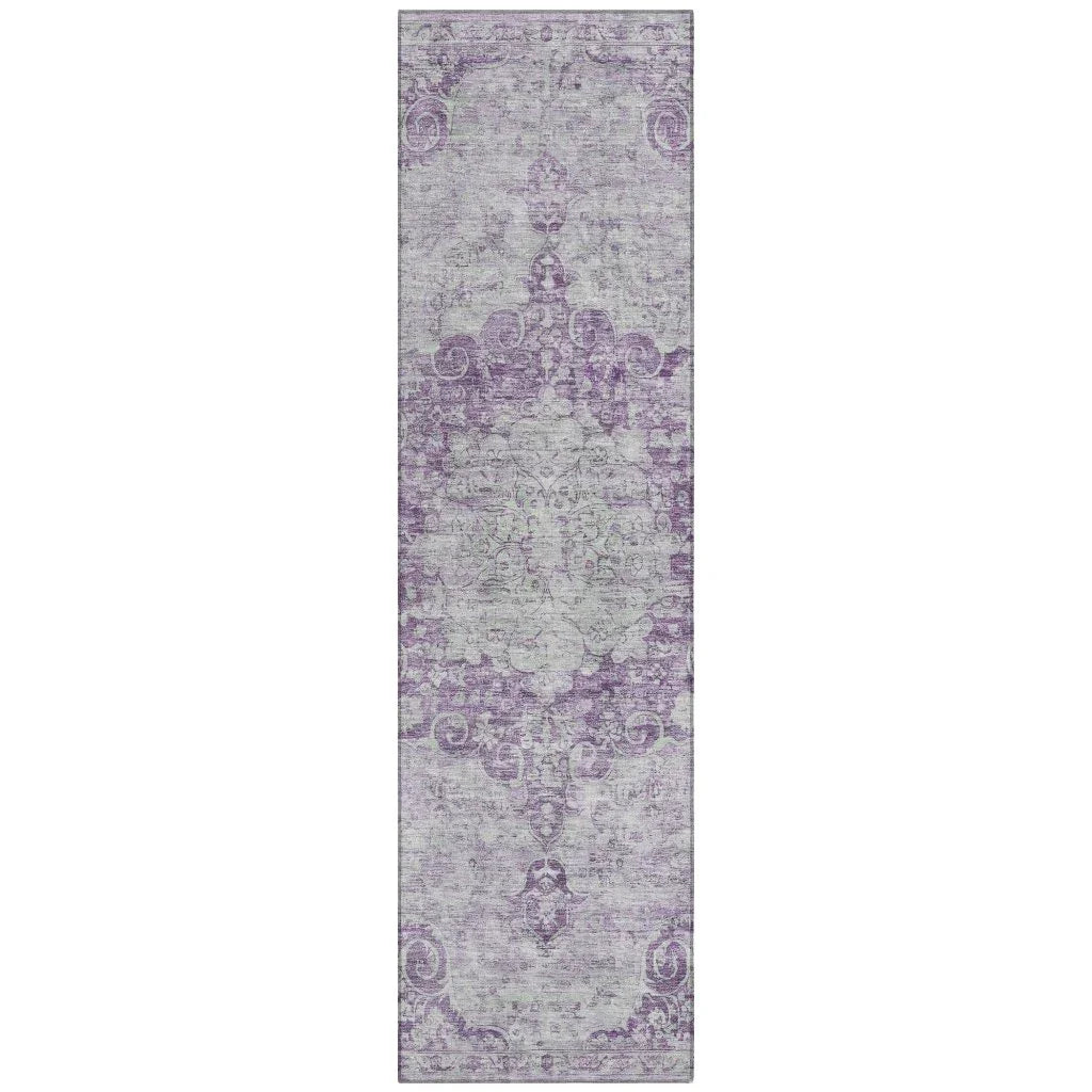 Arienne Purple Washable Indoor - Outdoor Rug - LOOMLAN - LOOMLAN Rugs - Outdoor Rugs