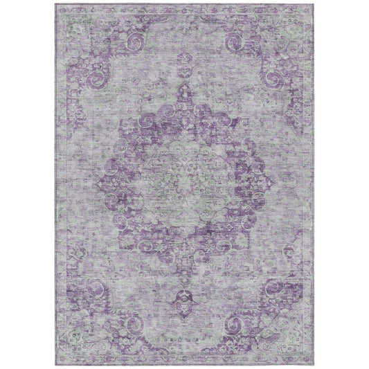 Arienne Purple Washable Indoor - Outdoor Rug - LOOMLAN - LOOMLAN Rugs - Outdoor Rugs