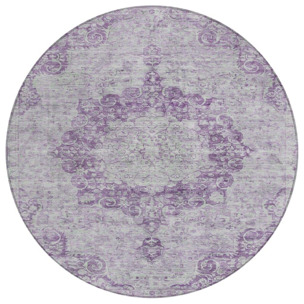 Arienne Purple Washable Indoor - Outdoor Rug - LOOMLAN - LOOMLAN Rugs - Outdoor Rugs