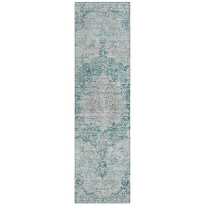 Arienne Teal Washable Indoor - Outdoor Rug - LOOMLAN - LOOMLAN Rugs - Outdoor Rugs