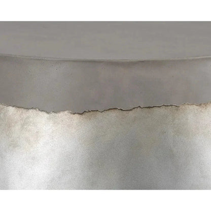 Aries Concrete Outdoor Round Coffee Table-Outdoor Coffee Tables-SUNPAN-LOOMLAN