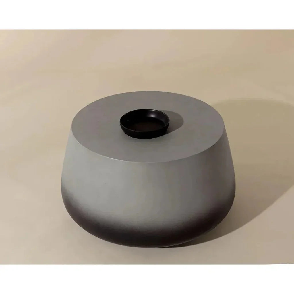 Aries Concrete Outdoor Round Coffee Table-Outdoor Coffee Tables-SUNPAN-LOOMLAN