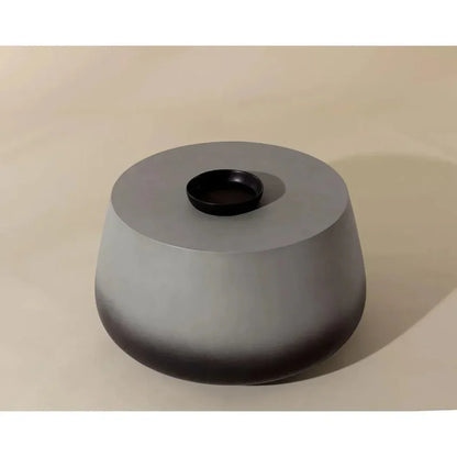 Aries Concrete Outdoor Round Coffee Table-Outdoor Coffee Tables-SUNPAN-LOOMLAN