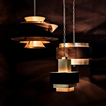 Arion Pendant, Steel with Brass Finish - LOOMLAN - Noir - Pendants