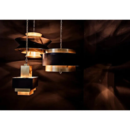 Arion Pendant, Steel with Brass Finish - LOOMLAN - Noir - Pendants