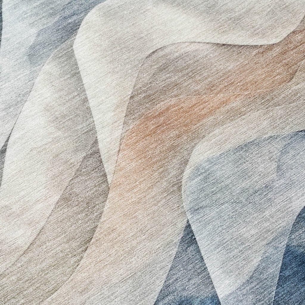 Arionelle Blue Washable Indoor - Outdoor Rug - LOOMLAN - LOOMLAN Rugs - Outdoor Rugs