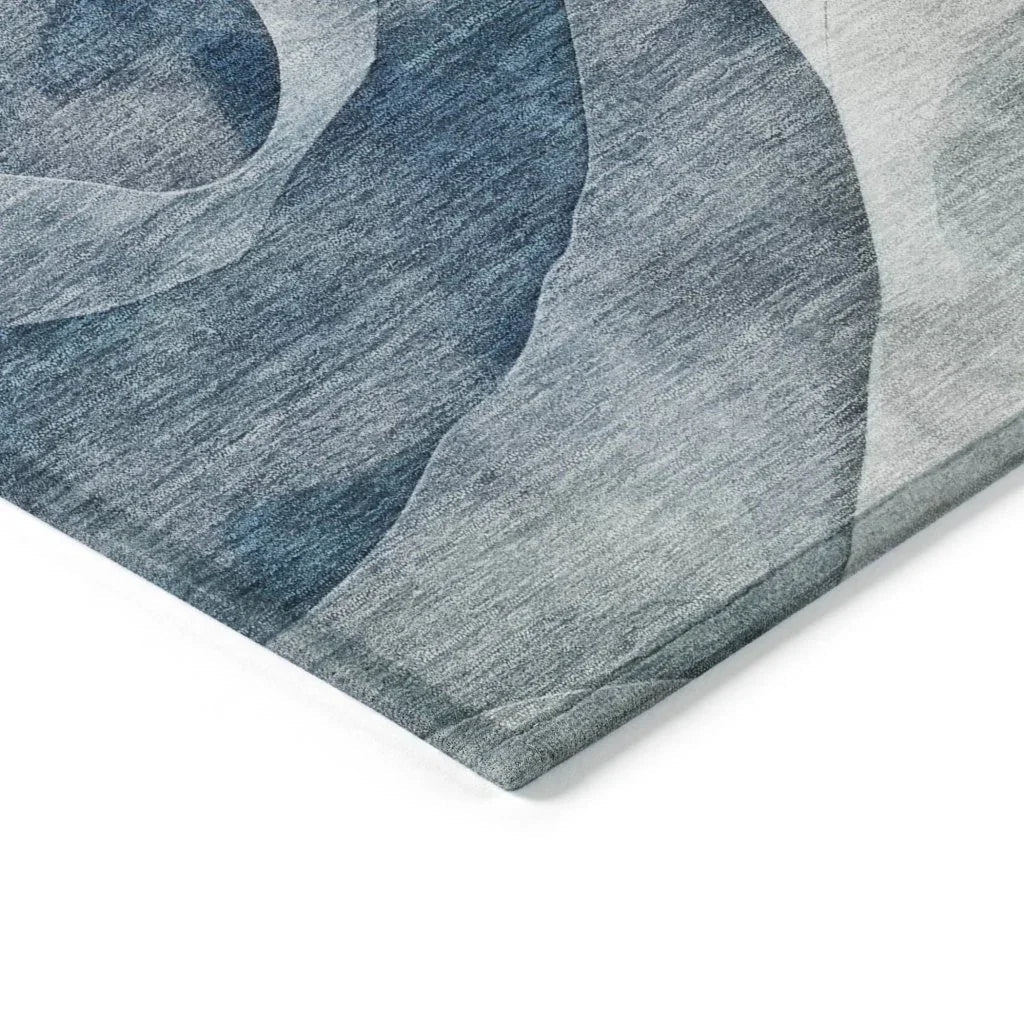 Arionelle Blue Washable Indoor - Outdoor Rug - LOOMLAN - LOOMLAN Rugs - Outdoor Rugs