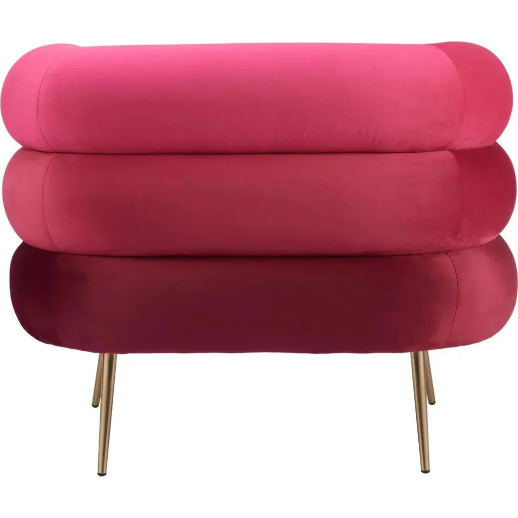 Arish Steel Red Armless Accent Chair - LOOMLAN - Zuo Modern - Club Chairs