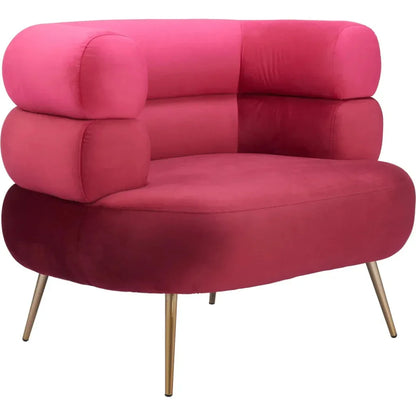 Arish Steel Red Armless Accent Chair - LOOMLAN - Zuo Modern - Club Chairs