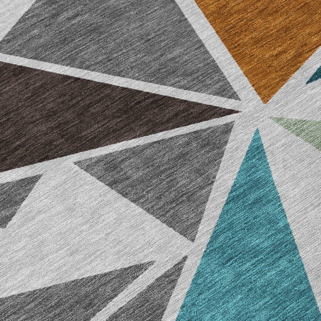 Aristea Gray Washable Indoor-Outdoor Rug-Outdoor Rugs-LOOMLAN Rugs-LOOMLAN