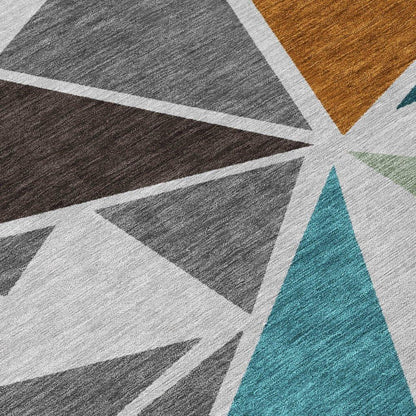 Aristea Gray Washable Indoor-Outdoor Rug-Outdoor Rugs-LOOMLAN Rugs-LOOMLAN