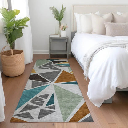 Aristea Gray Washable Indoor-Outdoor Rug-Outdoor Rugs-LOOMLAN Rugs-LOOMLAN