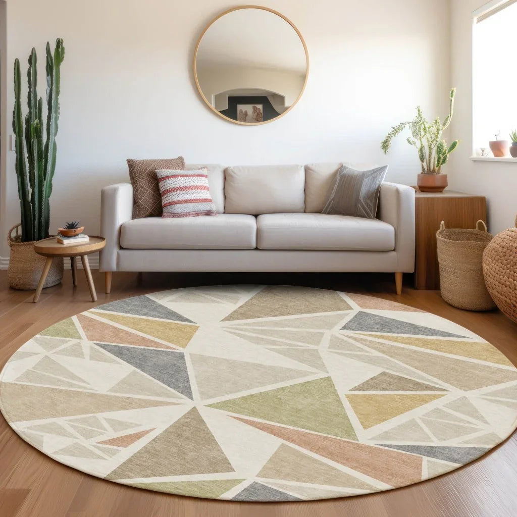 Aristea Ivory Washable Indoor-Outdoor Rug-Outdoor Rugs-LOOMLAN Rugs-LOOMLAN