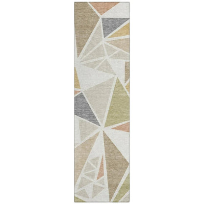 Aristea Ivory Washable Indoor-Outdoor Rug-Outdoor Rugs-LOOMLAN Rugs-2'3" x 7'6"-LOOMLAN