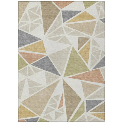 Aristea Ivory Washable Indoor-Outdoor Rug-Outdoor Rugs-LOOMLAN Rugs-2'6" x 3'10"-LOOMLAN