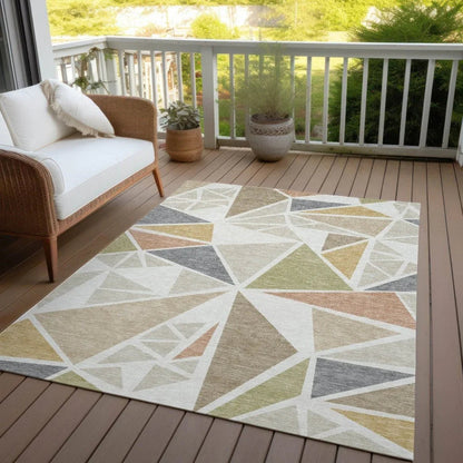 Aristea Ivory Washable Indoor-Outdoor Rug-Outdoor Rugs-LOOMLAN Rugs-LOOMLAN