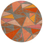 Aristea Orange Washable Indoor-Outdoor Rug-Outdoor Rugs-LOOMLAN Rugs-8' x 8'-LOOMLAN
