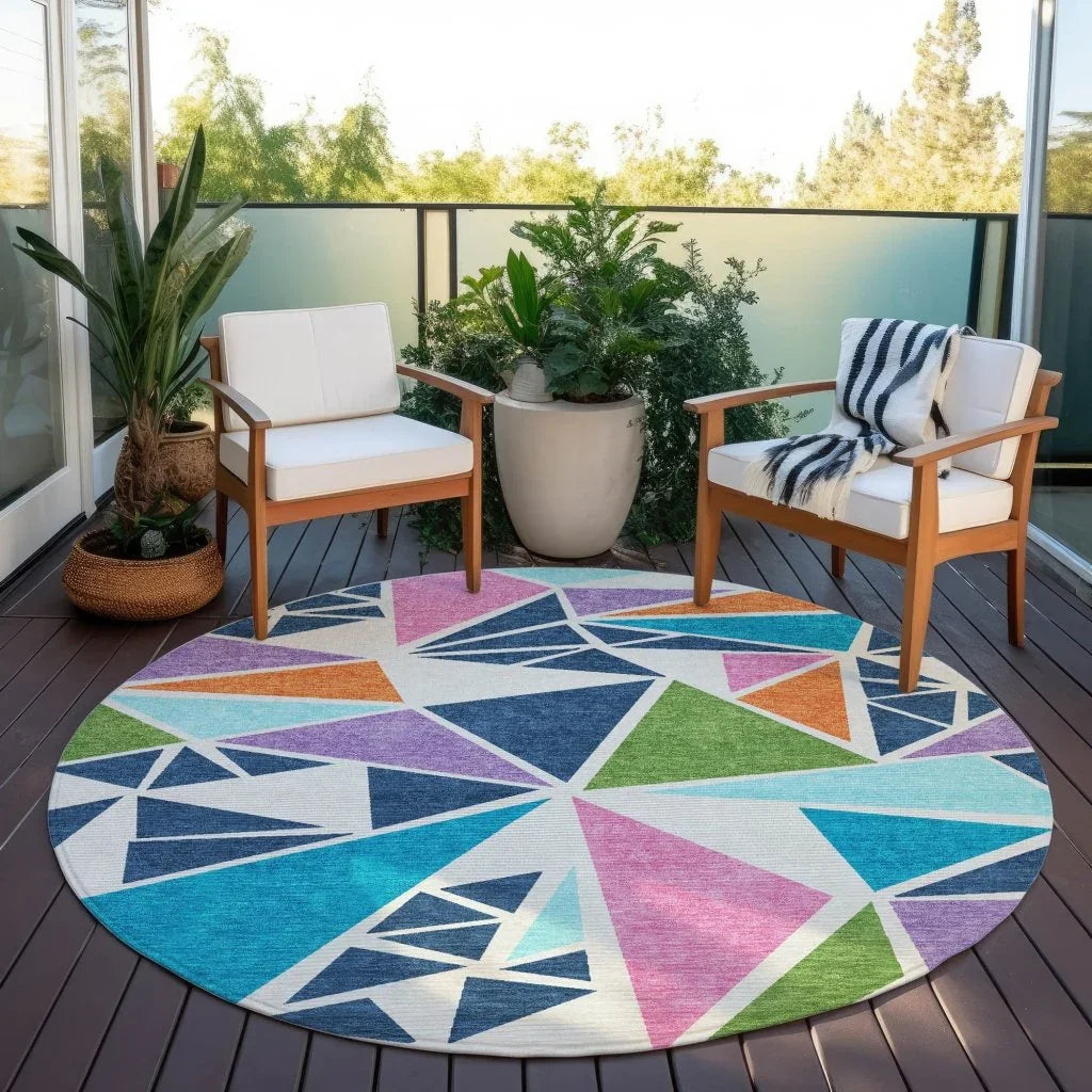 Aristea White Washable Indoor-Outdoor Rug-Outdoor Rugs-LOOMLAN Rugs-LOOMLAN